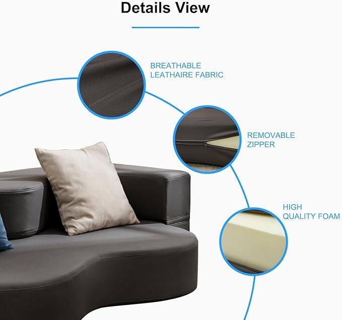 Details View

- BREATHABLE LEATHER FABRIC
- REMOVABLE ZIPPER
- HIGH QUALITY FOAM