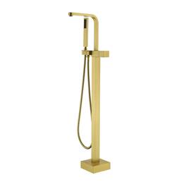Boyel Living - Bathtub Faucet Solid Brass Single Handle 360° Swivel Handheld Spray - Brushed Gold
