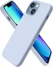Front. Ornarto - ORNARTO Compatible with iPhone 13 Mini Case 5.4", Slim Liquid Silicone 3 Layers Full Covered Cover-Sierra Blue - Sierra Blue.