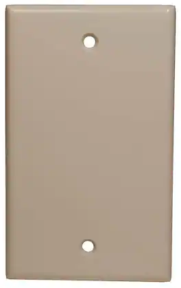 Leviton - Blank 1-Gang Wall Plate, Thermoset Plastic - Almond
