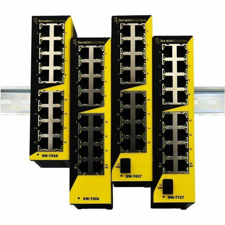Brainboxes SW 7717 Ethernet Switch 16 Ports Gigabit Ethernet 10