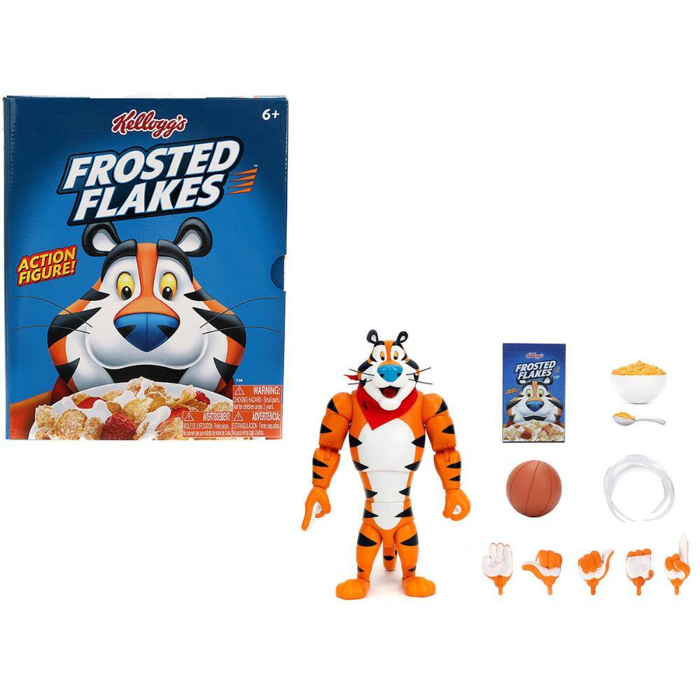 Kellogg's FROSTED FLAKES ACTION FIGURE! 6+ WARNING: CHOKING HAZARD - Small parts. Not for children under 3 years. ADVERTENCIA: PELIGRO DE CONTRALARGO. PARTE PEQUEÑA. NO PARA NIÑOS DE MENOS 3 AÑOS.