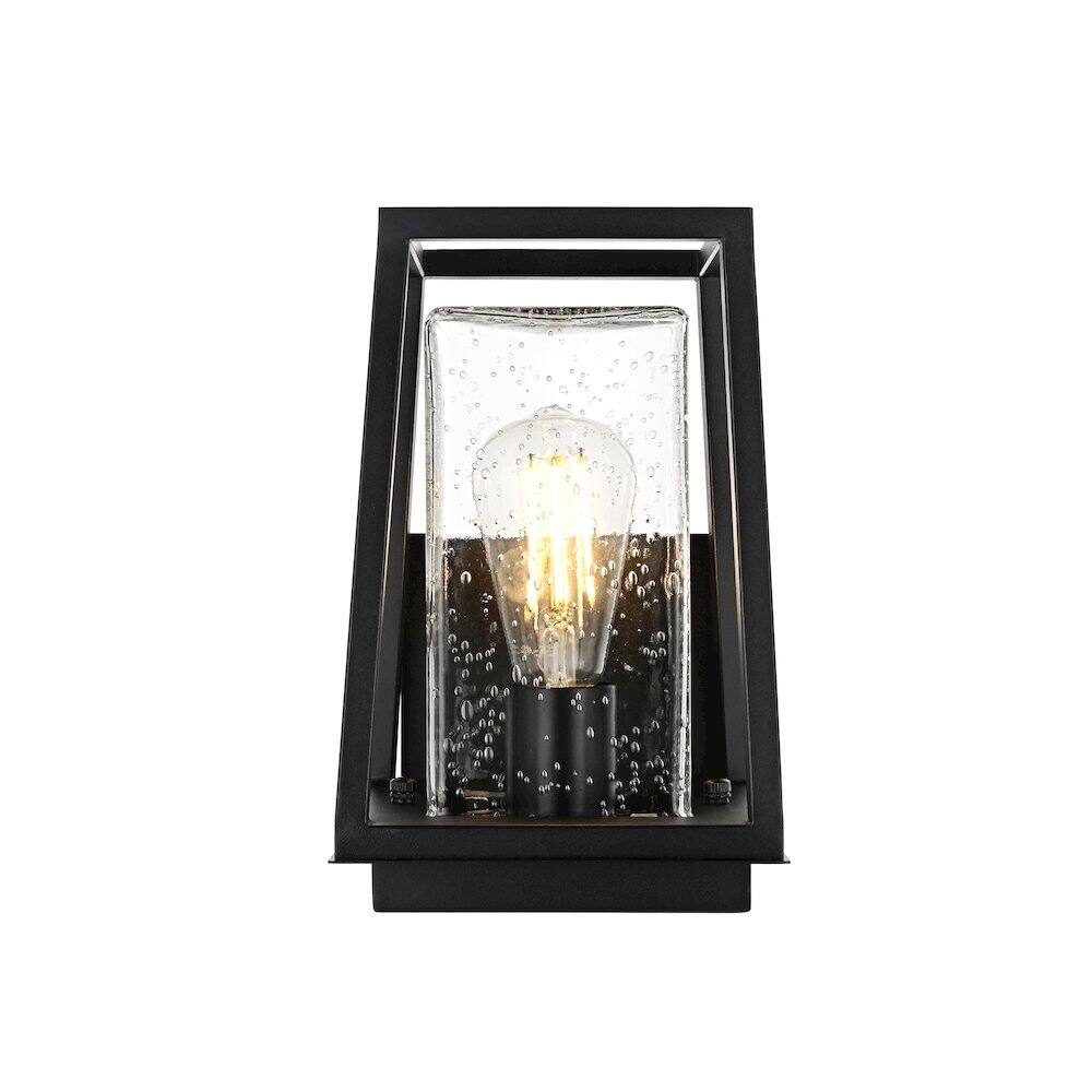 Alt View 1. Elegant Lighting - Lehigh 7 inch Outdoor Pendant in Black - Black.