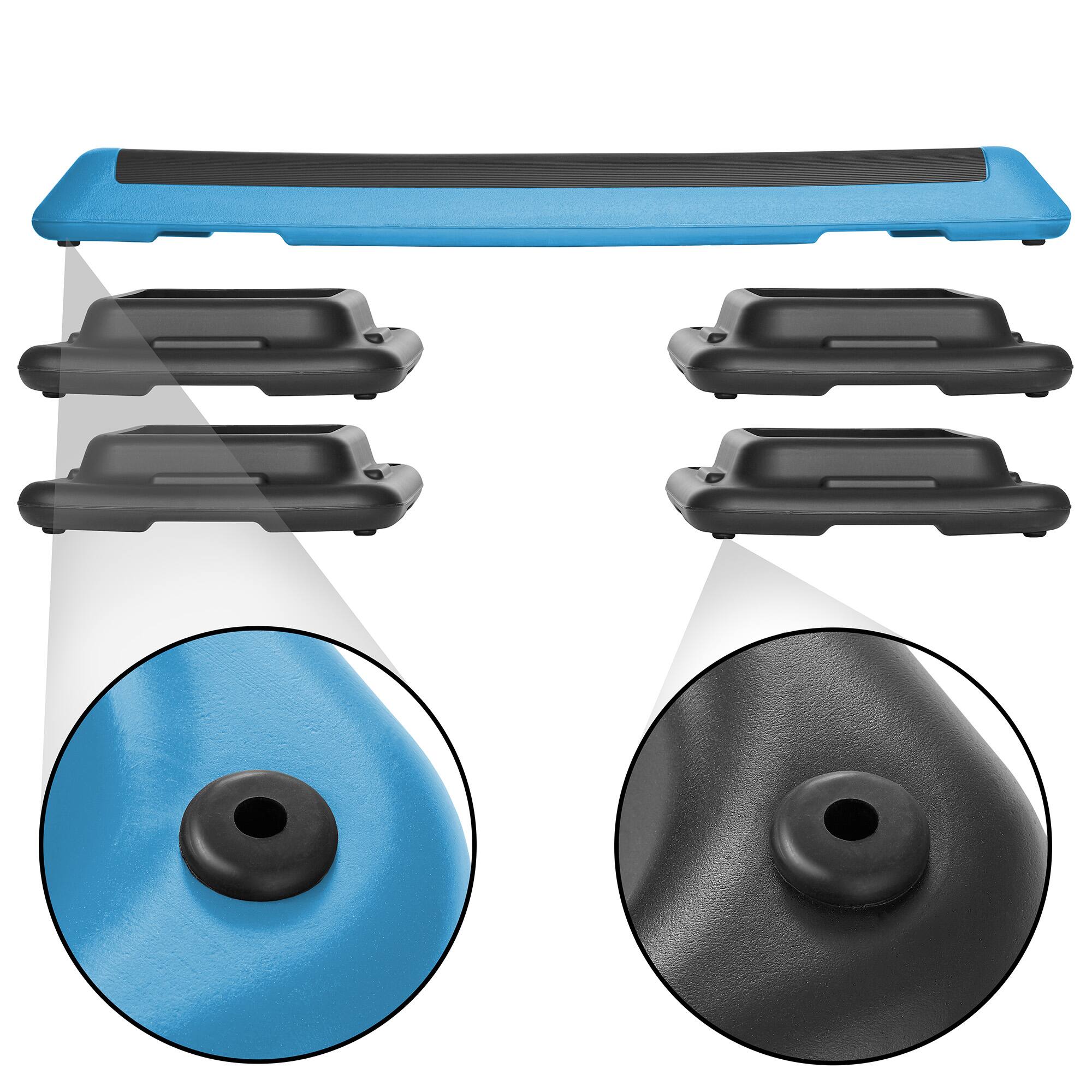Alt View 2. Philosophy Gym - Aerobic Exercise Adjustable Step Platform Health Club Size w/ 4 Risers - Blue.