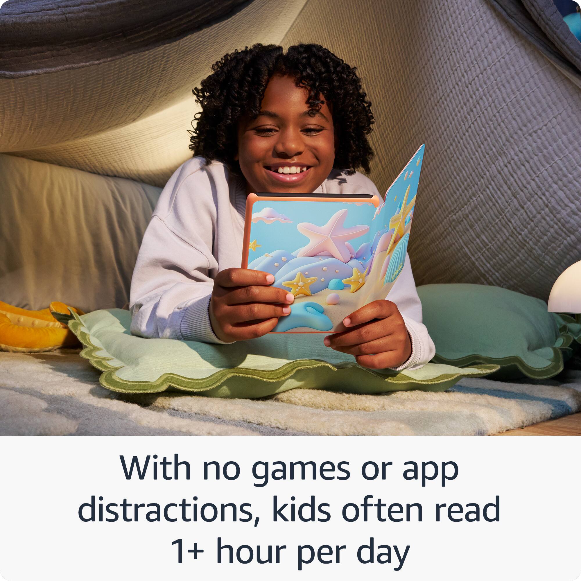 With no games or app distractions, kids often read for 1+ hour per day.
