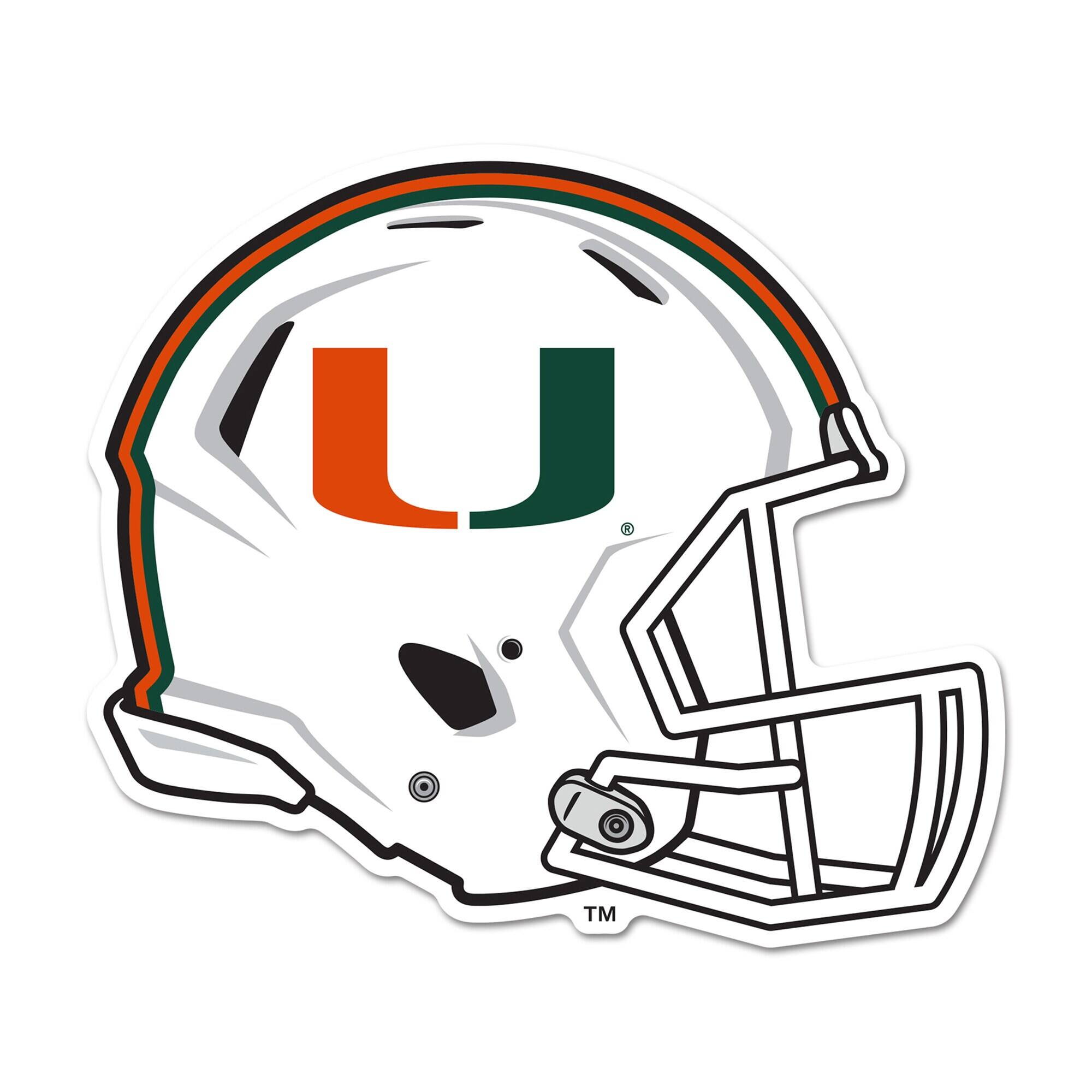 Miami Hurricanes 14" Helmet Wood Sign