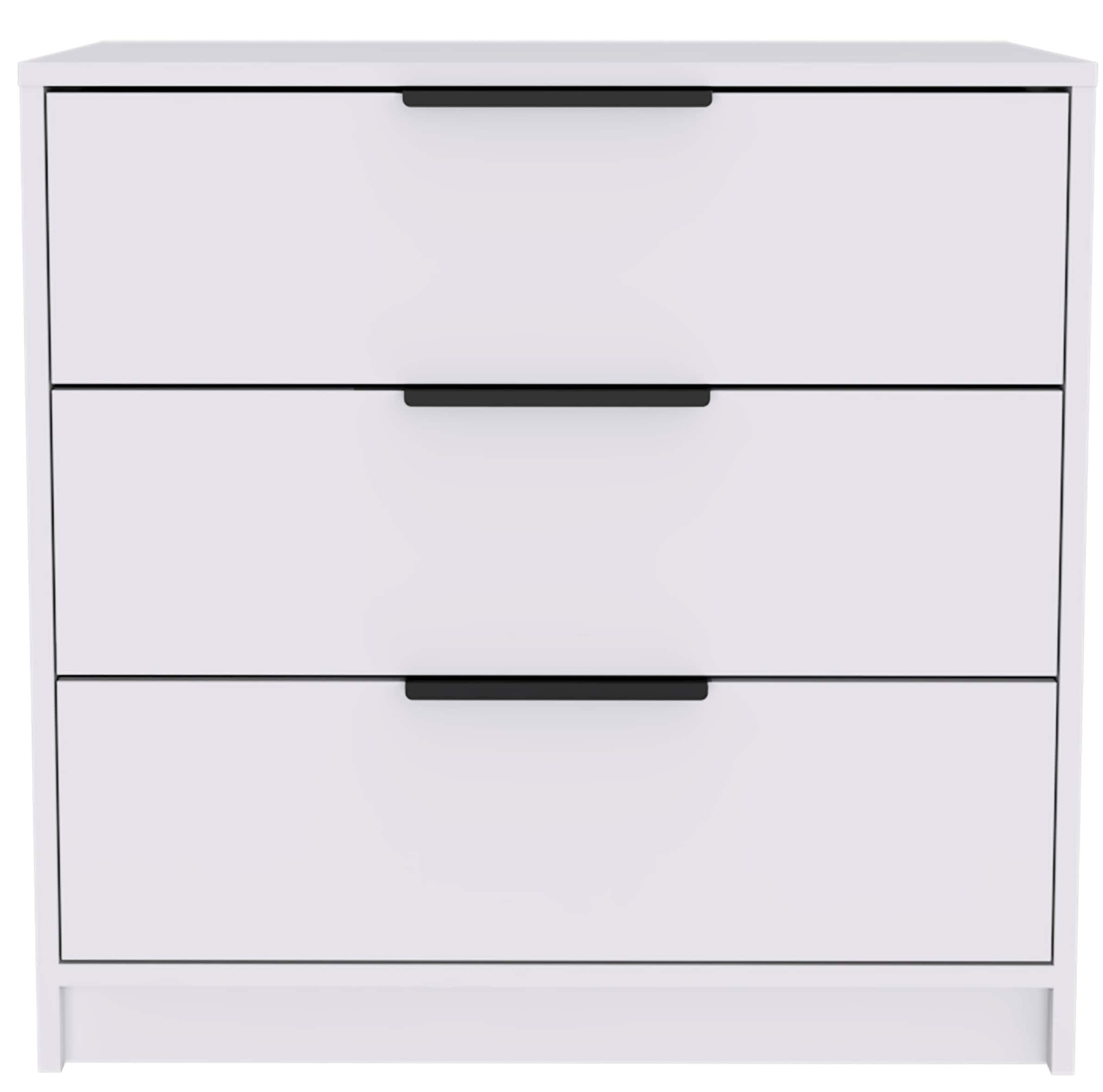 TuHome - Kaia 3 Drawers Dresser, Superior Top - White