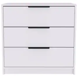 TuHome - Kaia 3 Drawers Dresser, Superior Top - White