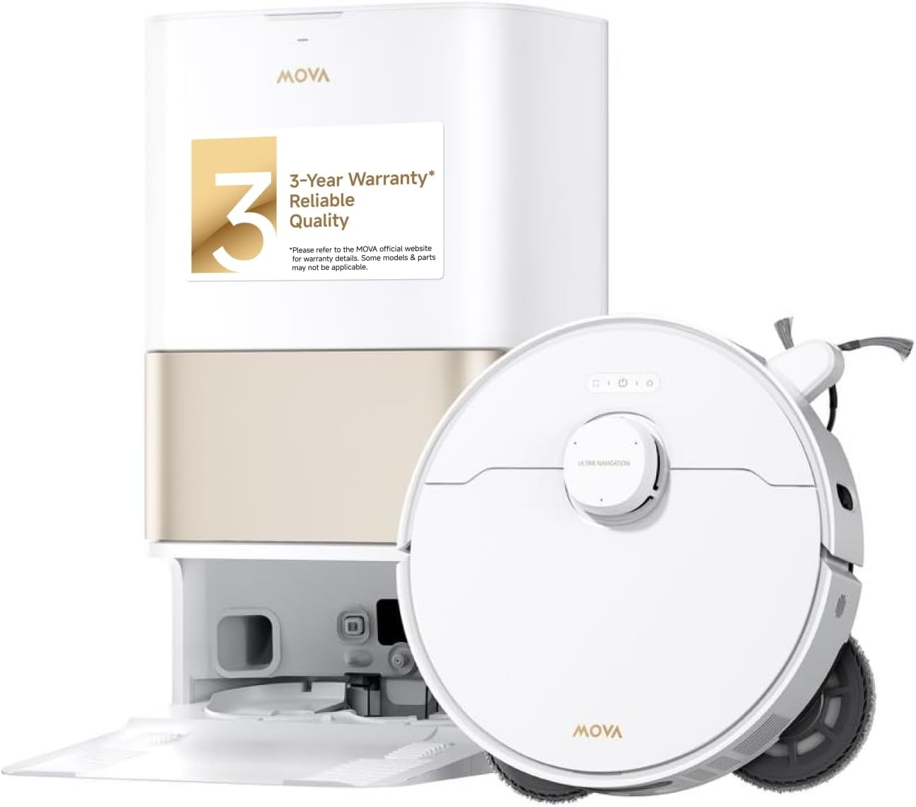MOVA 3-Year Warranty* Reliable 3 Quality  
"Please refer to the MOVA official website for warranty details. Some models & parts may not be applicable."  
i MUATION MOVA