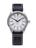 RATIO - Skysurfer Pilot Full Luminous Dial Leather Automatic RTS324 200M Men's Watch - Silver and black