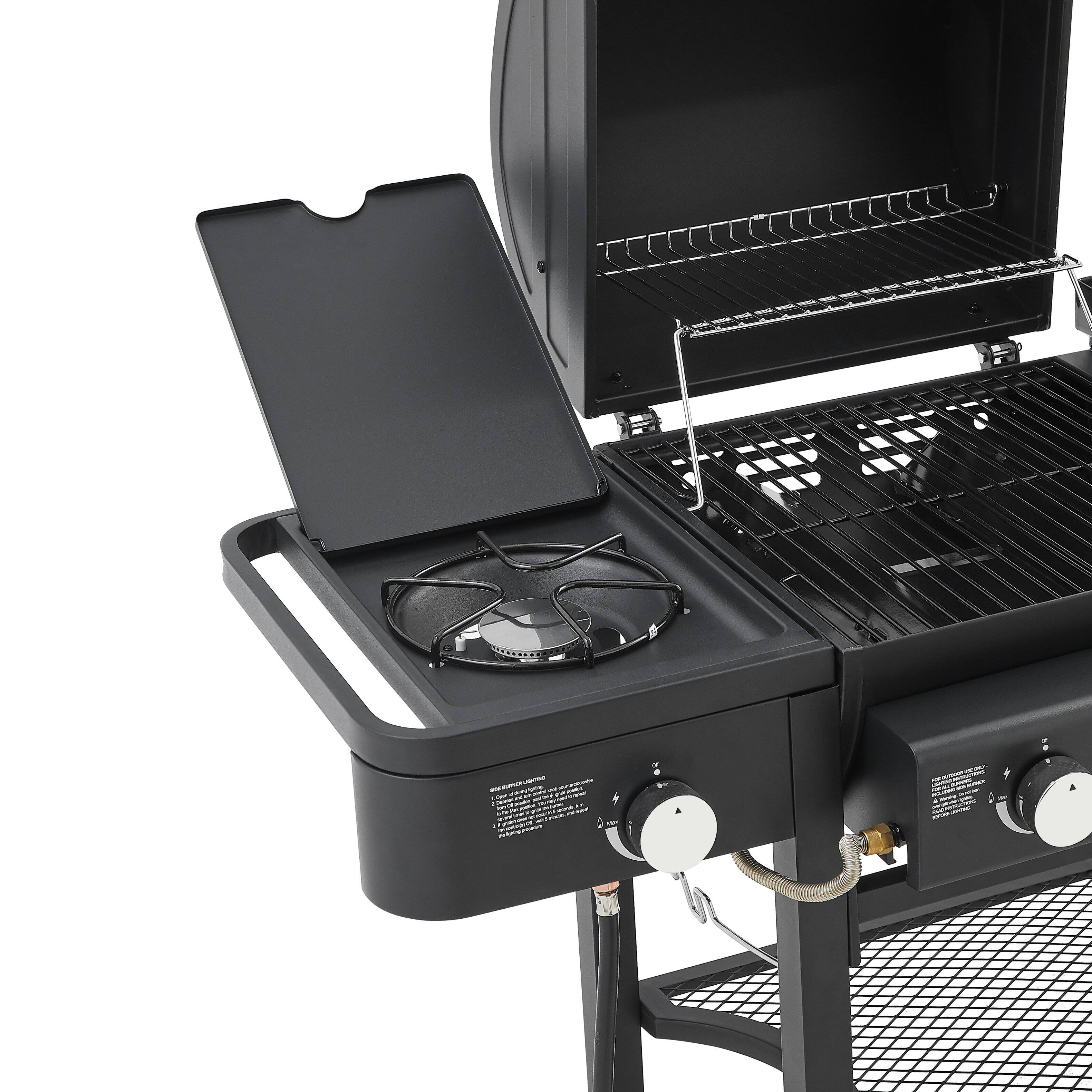 Alt View 1. COWLOWN - 5 Burner All in One Propane Gas Grill and Griddle 56000 BTU 745 Sq In Heavy Duty Stand Black.