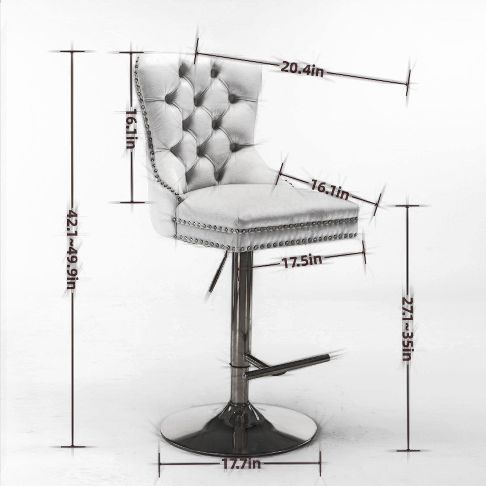 42.1~49.9in  
16.1in  
20.4in  
16.1in  
17.5in  
27.1~35in  
17.7in