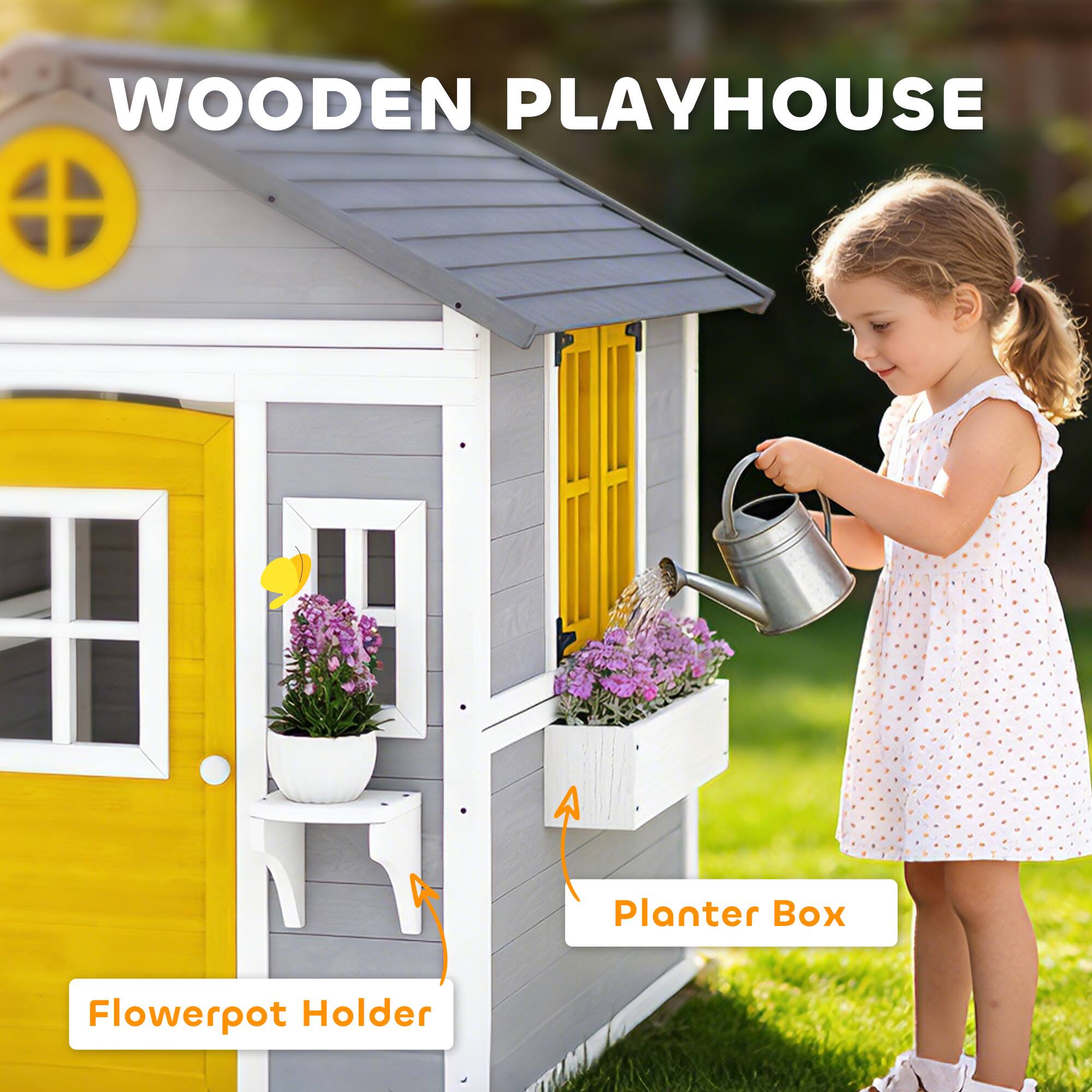 WOODEN PLAYHOUSE  
Planter Box  
Flowerpot Holder