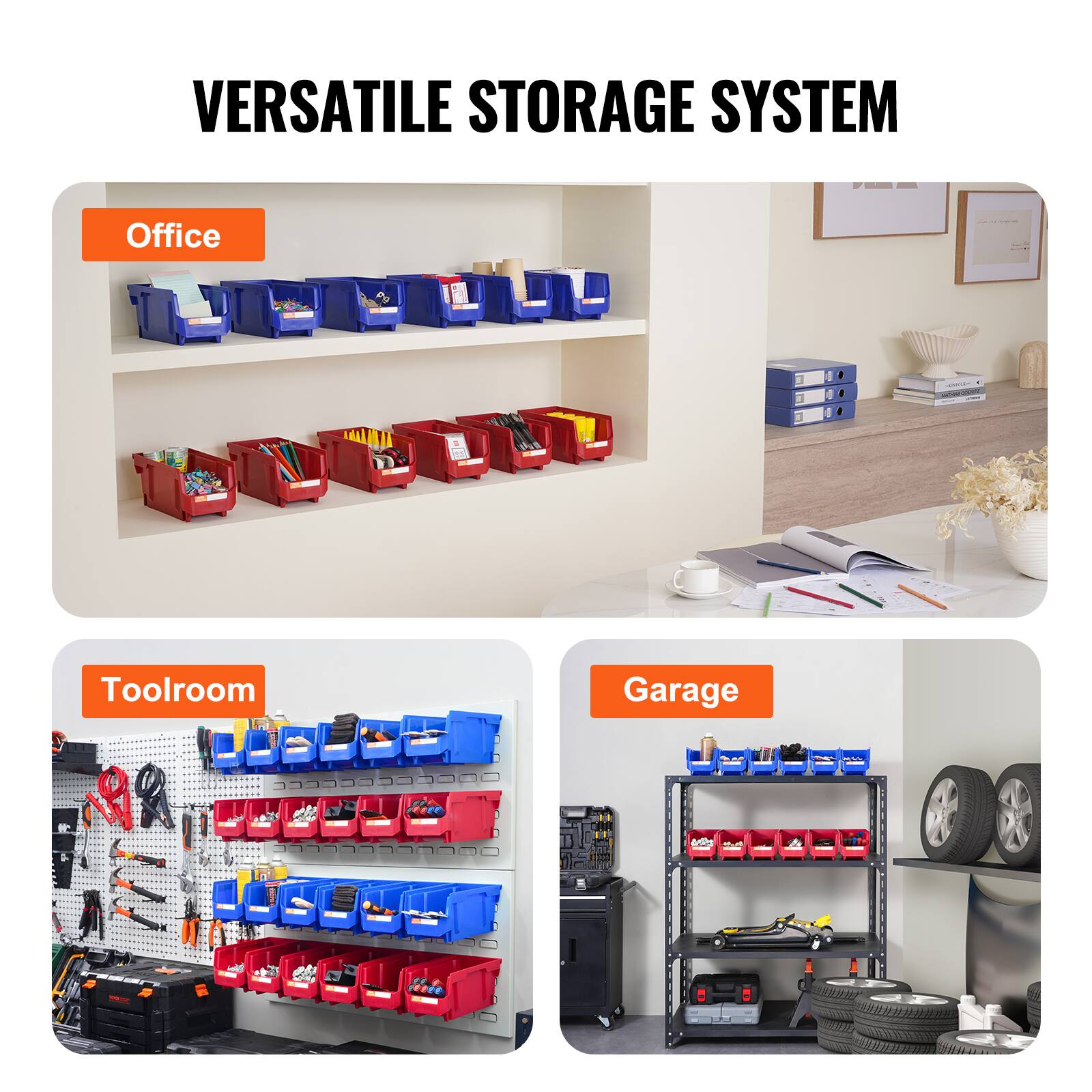 VERSATILE STORAGE SYSTEM

Office

Toolroom

Garage