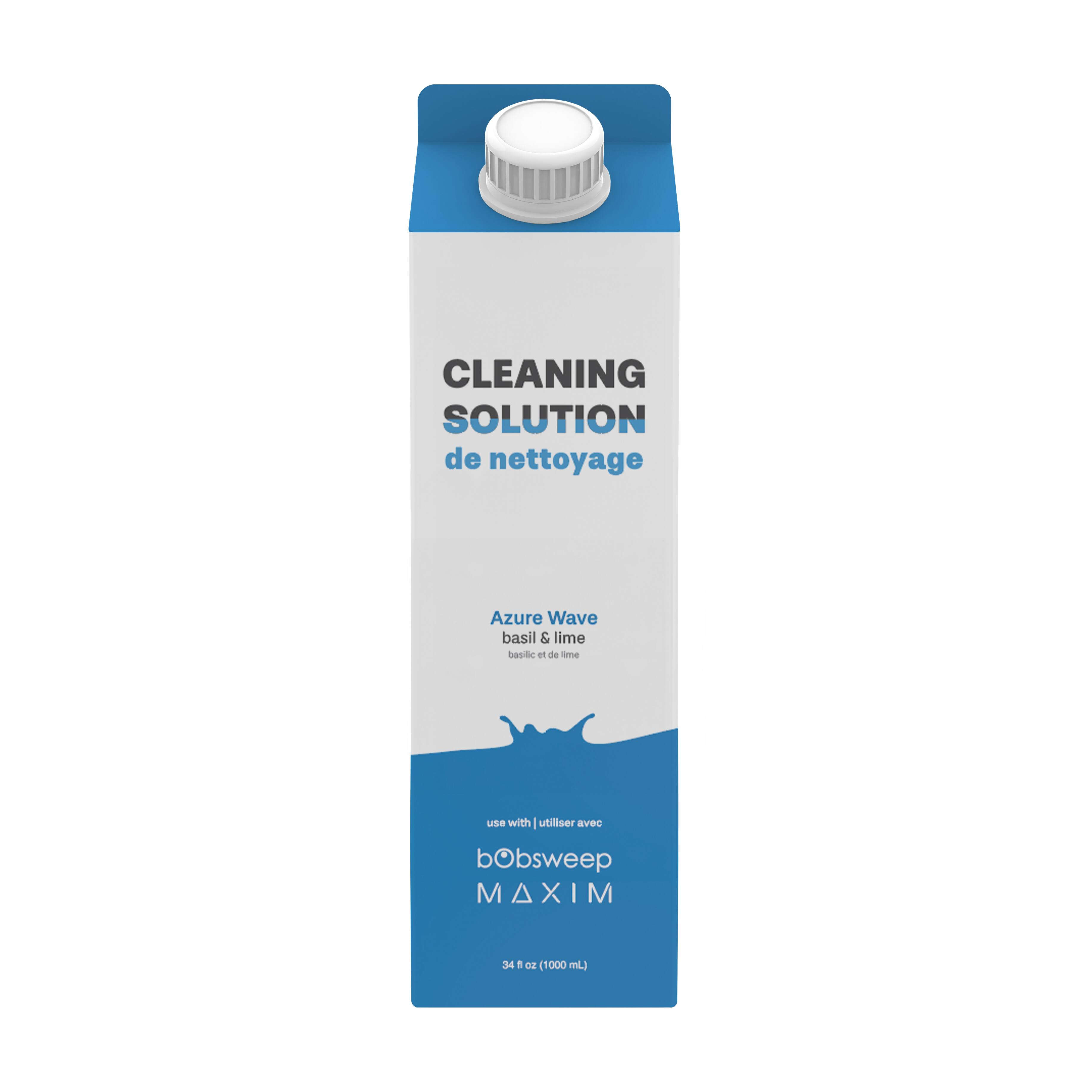 CLEANING SOLUTION de nettoyage  
Azure Wave basil & lime  
basilic et citron  
utiliser avec bObsweep MAXIM  
34 fl oz (1000 mL)