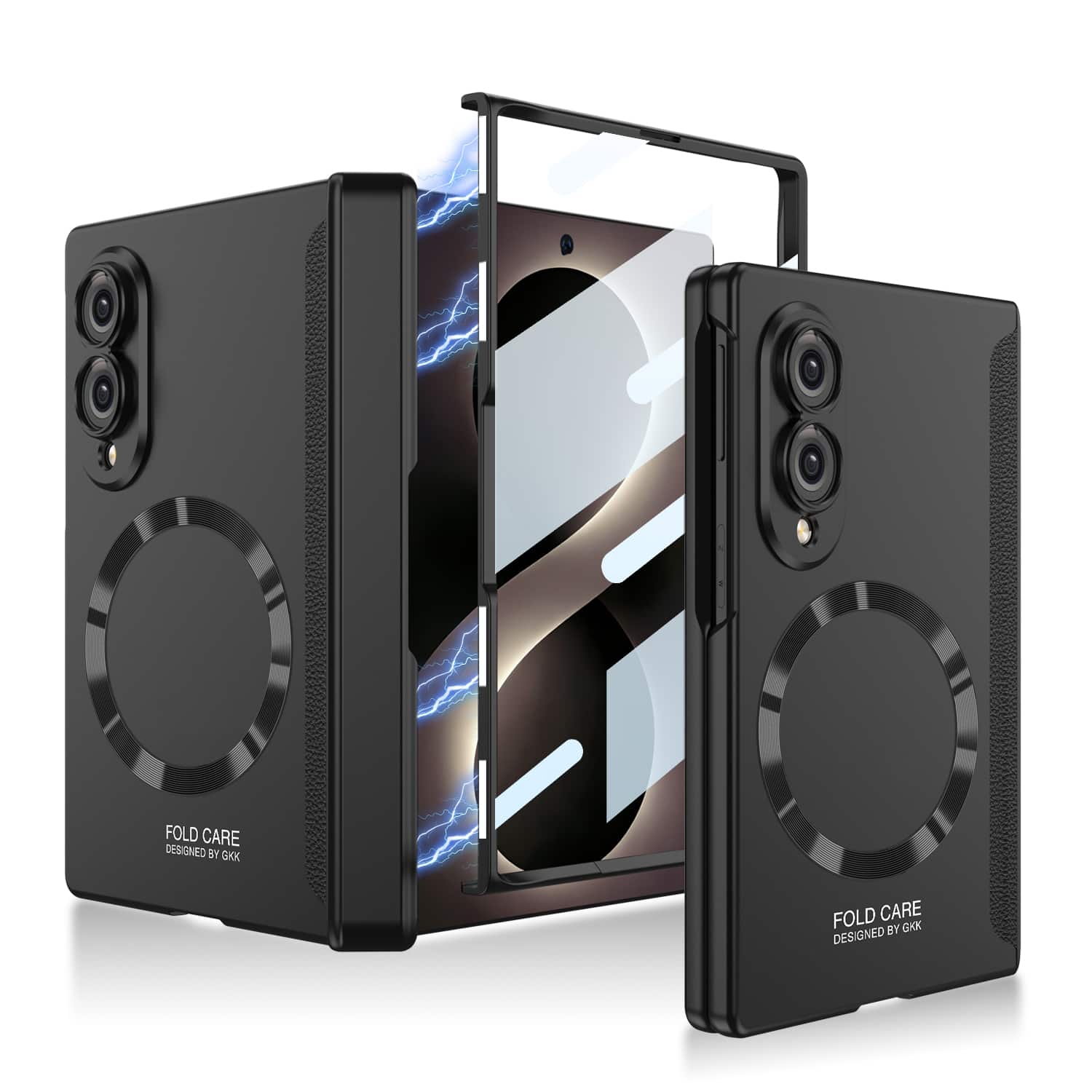 Dteck - for Samsung Galaxy Z Fold8 Mag Safe Case with Screen Protector,Hinge Protection,Hard PC Shock-Absorbent Back Cover - Black price history on PriceWatchPro