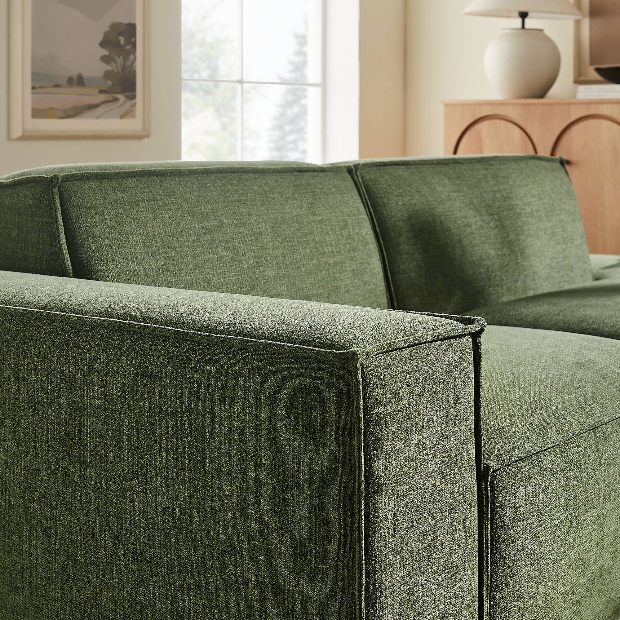 Alt View 9. Modway - Restore 2-Piece Performance Fabric Upholstered Modular Loveseat by Modway - Foliage.