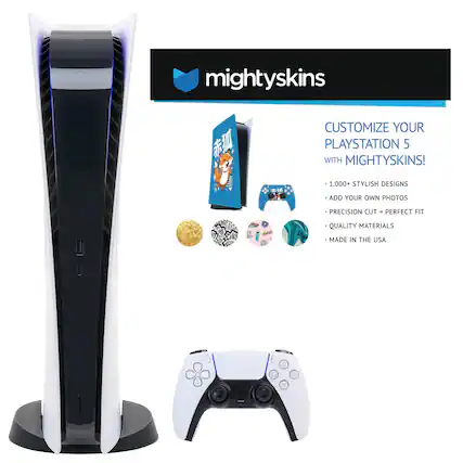 mightyskins: Customize your PlayStation 5 with MightySkins! 1,000+ stylish designs. Add your own photos. Precision cut - perfect fit. Quality materials made in the USA.