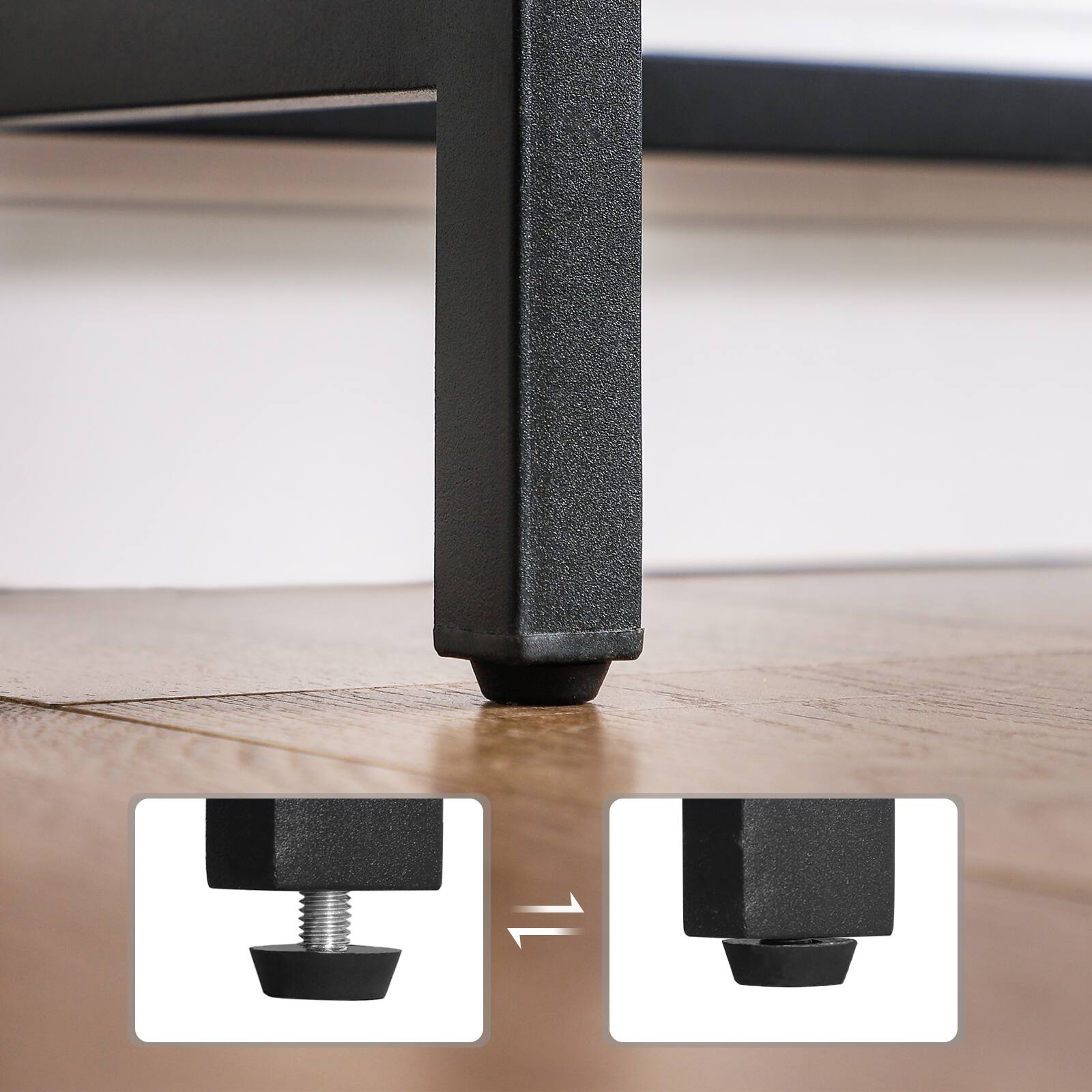 Alt View 2. Songmics Home - Console Sofa Table, Narrow Entryway Table, for Living Room, Bedroom, Easy Assembly - Rustic Brown and Ink Black.