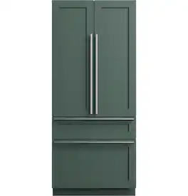 Café - 36 in. Wide 20.1 Cu. Ft. Smart Built-In Counter-Depth French Door Refrigerator with True Flush Installation - Custom Panel Ready