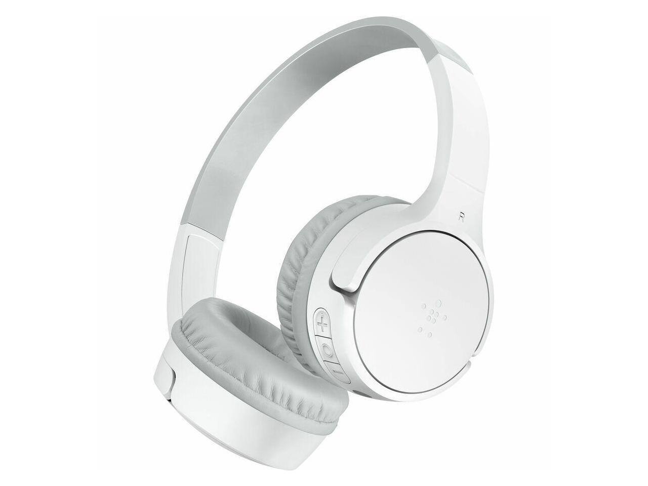 Alt View 5. Belkin - Belkin AUD002btWTV3 SoundForm Mini Wireless On-Ear Headphones for Kids - White - White.