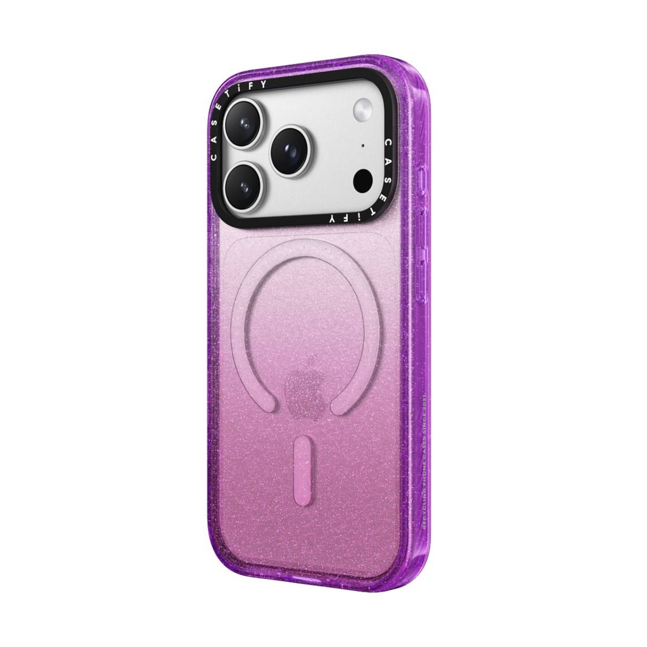 CASETiFY Apple iPhone 17 Pro Impact Case in Glitter Purple Purple