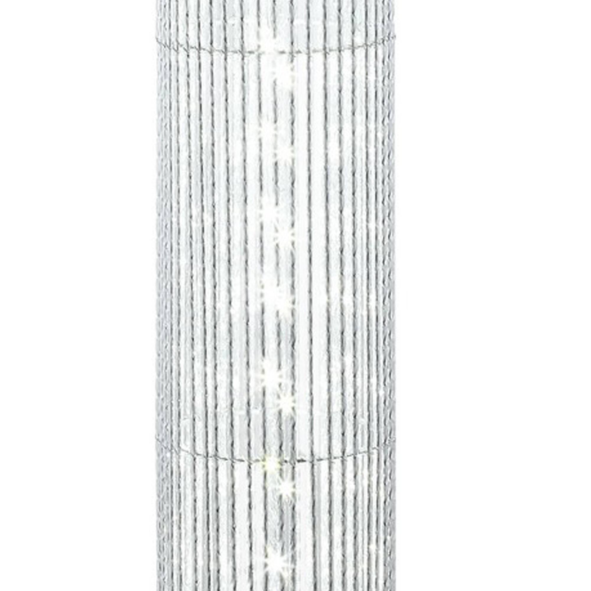 Left. Manhattan Lane - Jin 57 Inch Floor Lamp, Drum Fabric Shade, Modern Round Base.