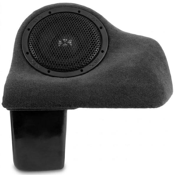 Left. NVX - 2006-2013 Chevrolet Corvette C6 BOOST Box - 350W RMS Custom-Fit Loaded Single 10" Sealed Subwoofer Enclosure - Black.