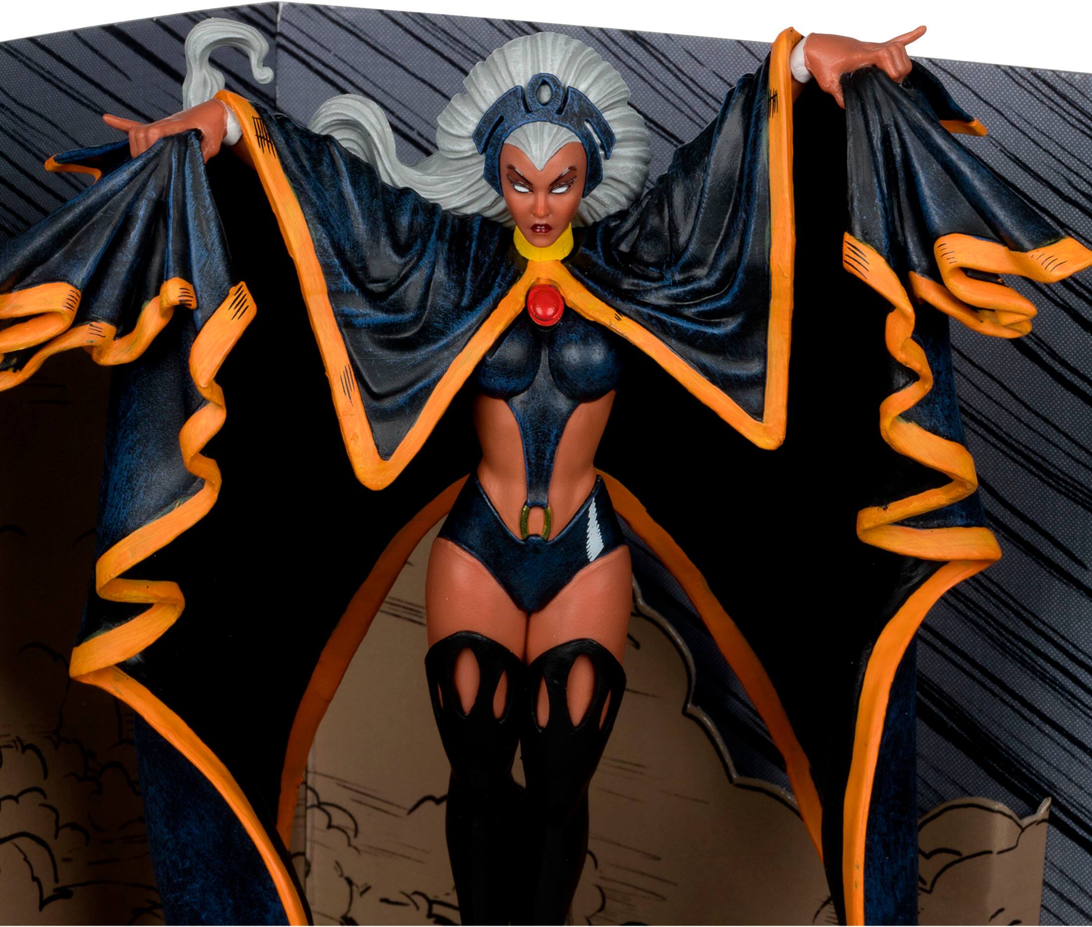 Left. McFarlane Toys - 7.1" Marvel Storm 1:10th Scale Collectible with Scene (Marvel Tales Featuring Spider-Man and The X-Men #236).