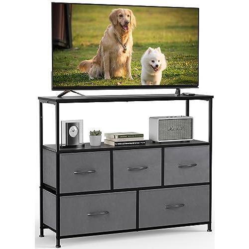 Light Grey-11.8"D x 39.4"W x 31.9"H (5 Drawers)