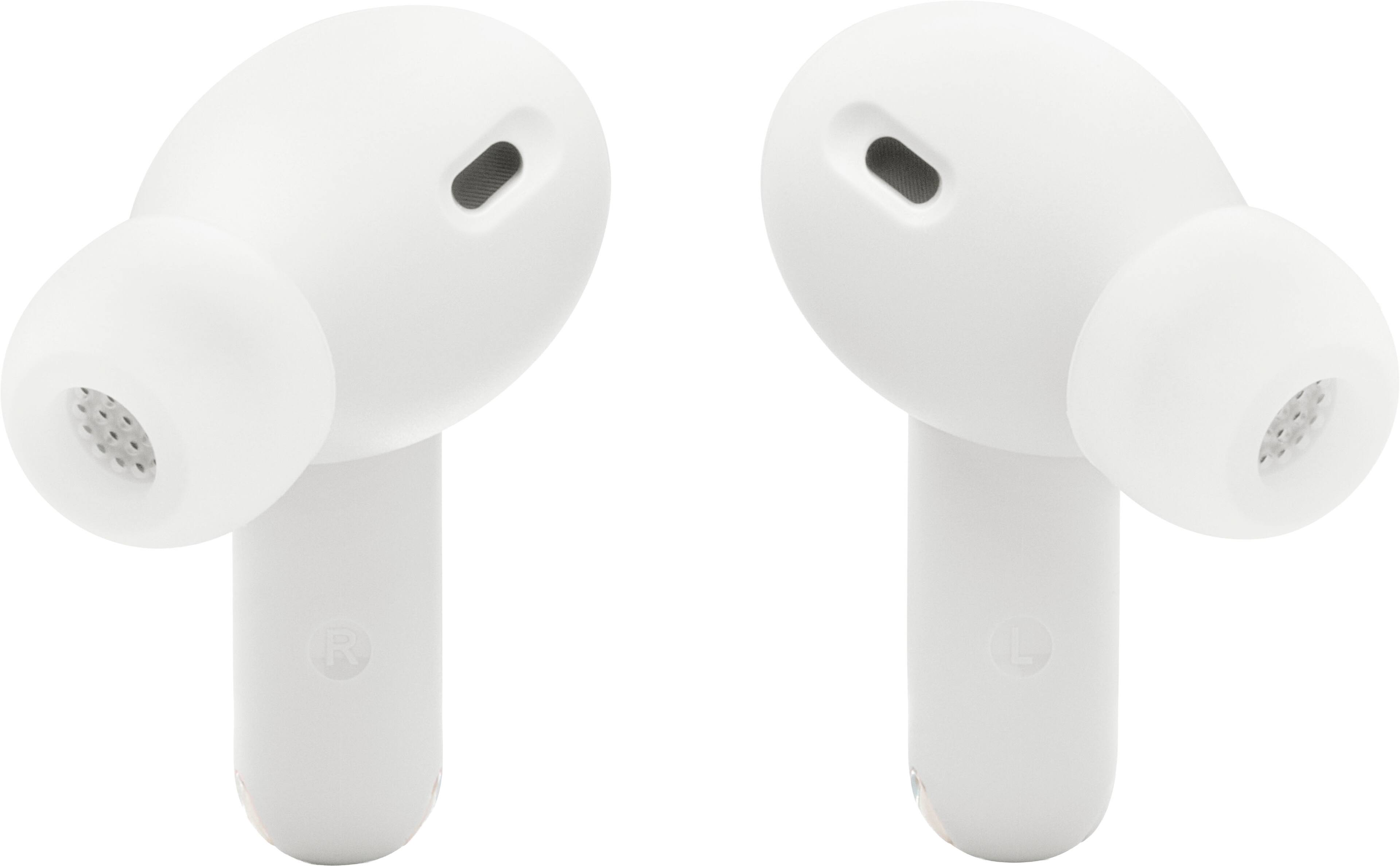 Left. JBL - Vibe Beam 2 Noise Cancelling Earbuds - 2025 - White.