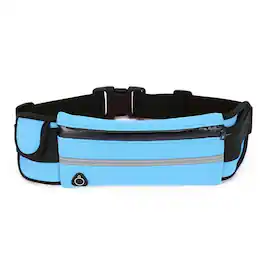 JupiterGear - Sports Running Belt and Travel Fanny Pack for Jogging, Cycling and Outdoors with Water Resistant Pockets - Sky Blue