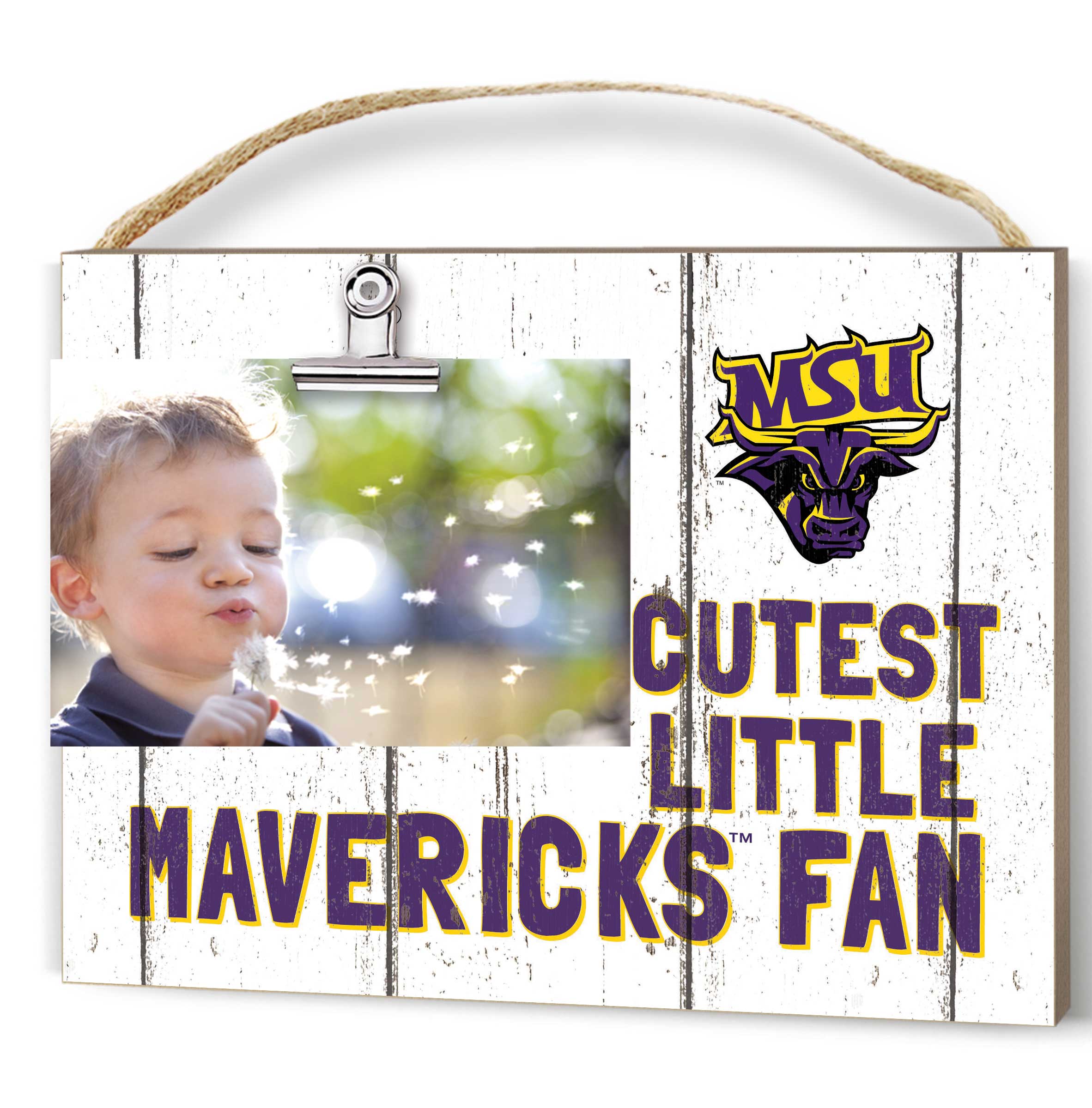 White Minnesota State Mavericks 8'' x 10'' Cutest Little Weathered Logo Clip Photo Frame