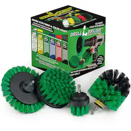 Drillbrush - 4pc Drill Power Kitchen Scrub Brush Kit – Oven Cleaning - Dishes - Stove Cleaning
