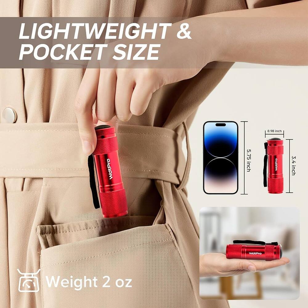 ACJPR - WdtPro 6-Pack LED Mini Flashlights – Super-Bright, Lanyard, Assorted Colors