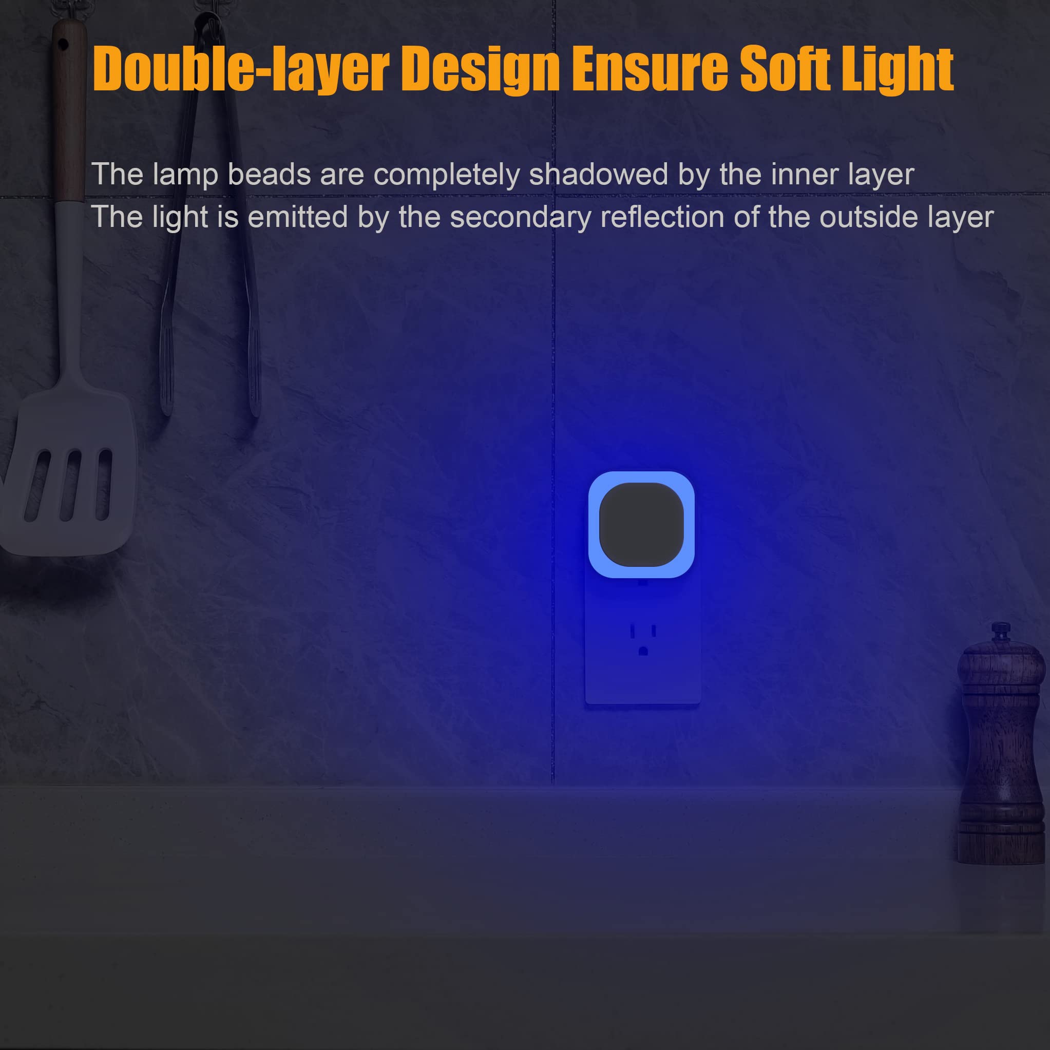Double-layer Design Ensure Soft Light

The lamp beads are completely shadowed by the inner layer

The light is emitted by the secondary reflection of the outside layer