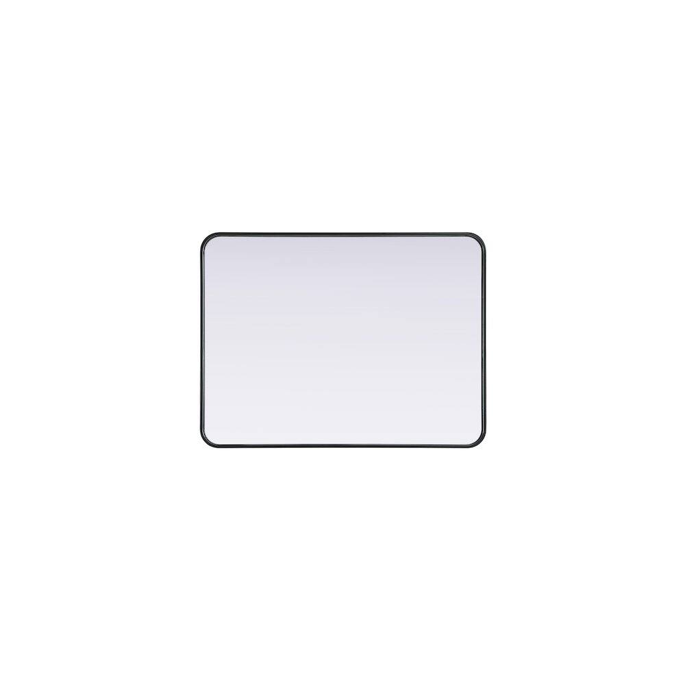 Alt View 4. Elegant Decor - Contour Metal Rectangle Mirror 24x32 in Black - Black.
