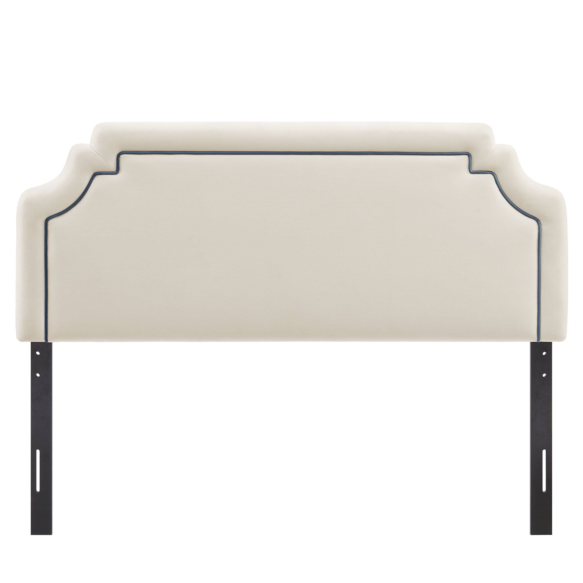 Alt View 3. Modway - Magnolia Stain-Resistant Performance Velvet Headboard by Modway - Alabaster Cadet Blue.