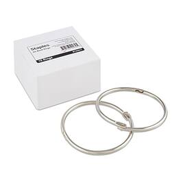 Staples - Loose Leaf Book Rings, 3", 10/Pack - Silver