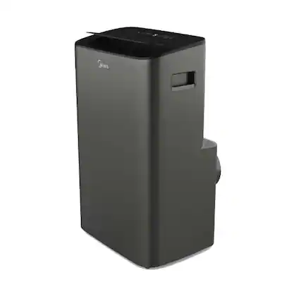 Front. Midea - MAP10HS1XWGR_EAB 10000 BTU DOE Smart Portable Air Conditioner with Heat, Up to 450 sq. ft. - Refurbished Excellent - Gray.