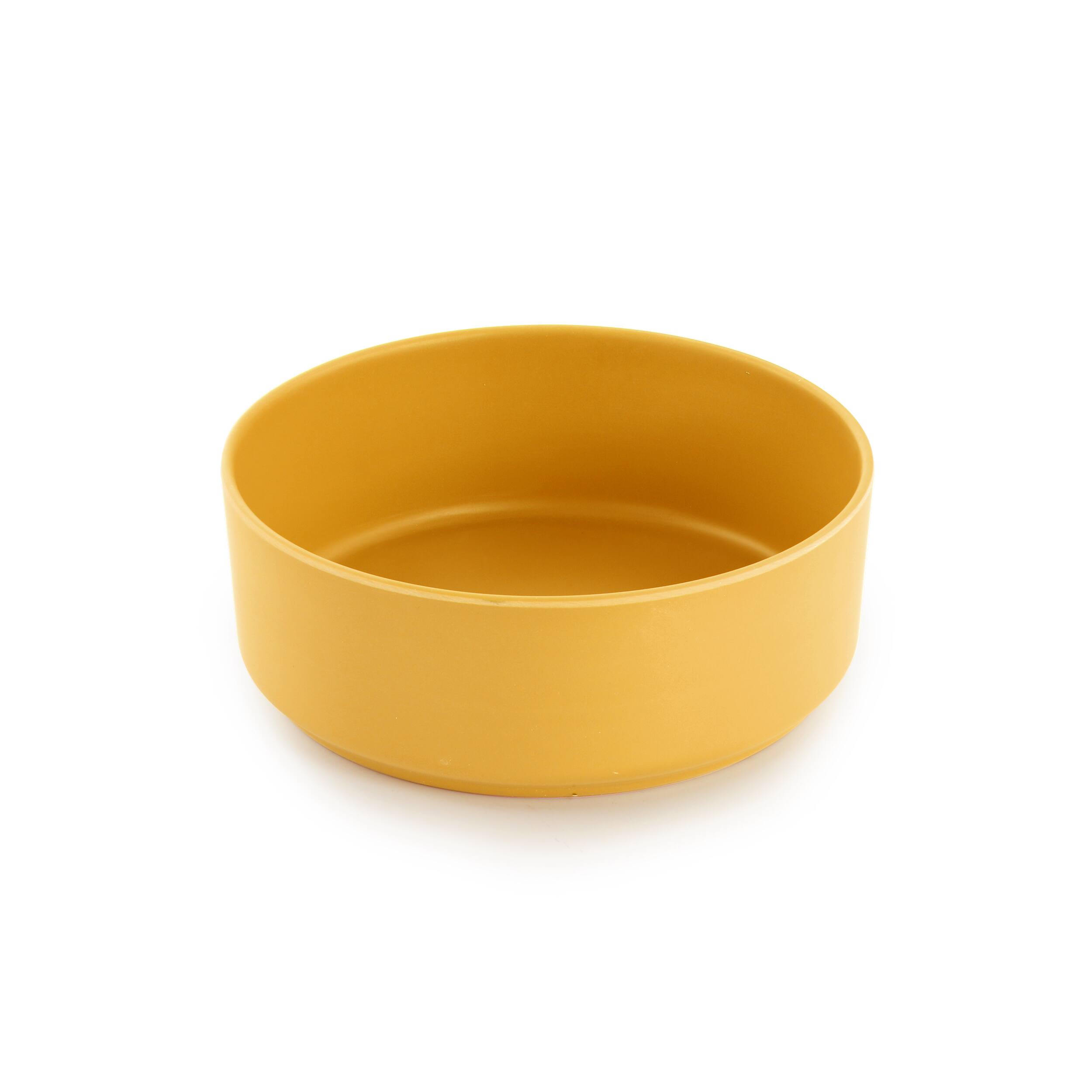 Alt View 4. Gibson - Gibson Home Canyon Crest 12 Piece Round Melamine Dinnerware Set in Yellow - Yellow.