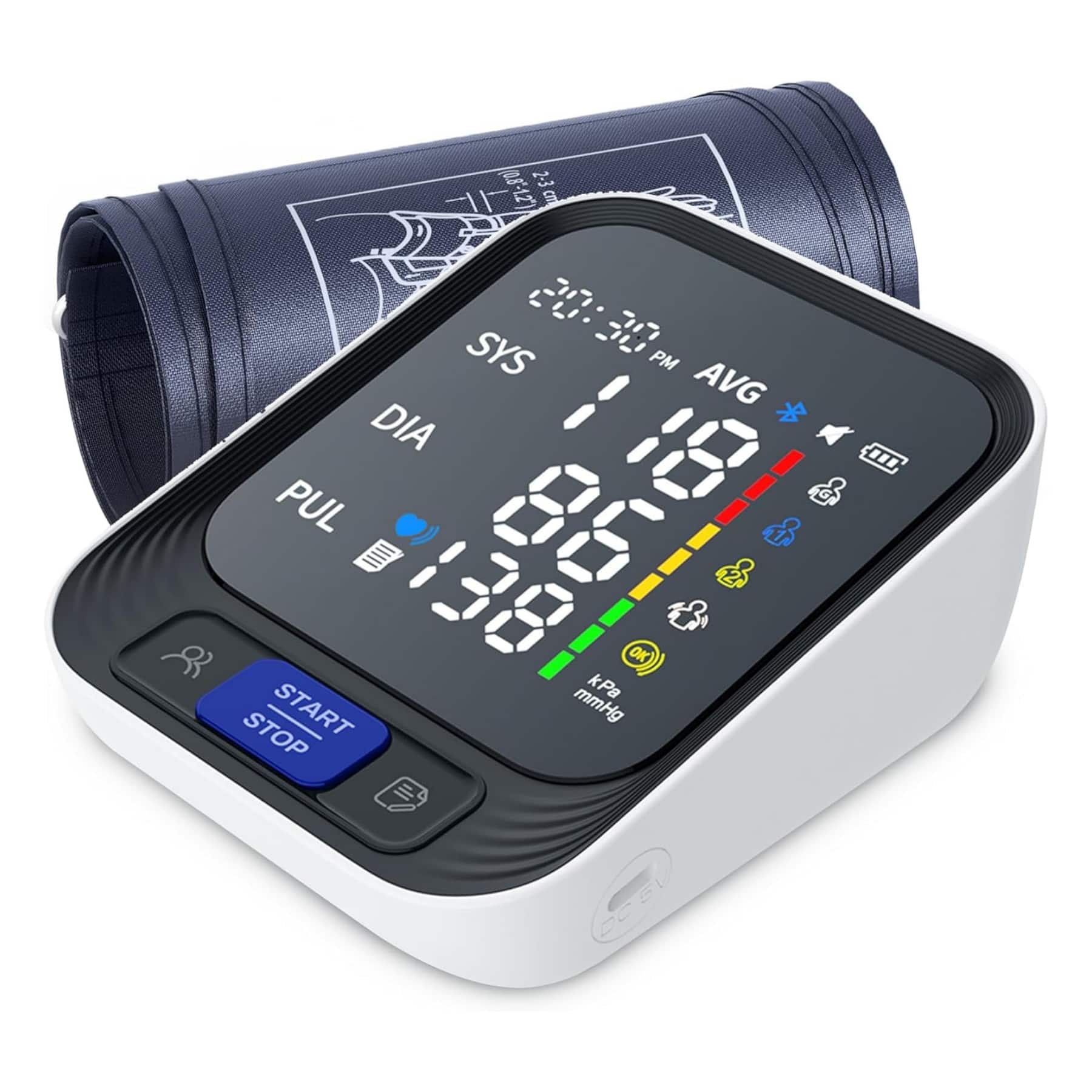 Dazzed Corner - Automatic Blood Pressure Monitor for Home Use - White