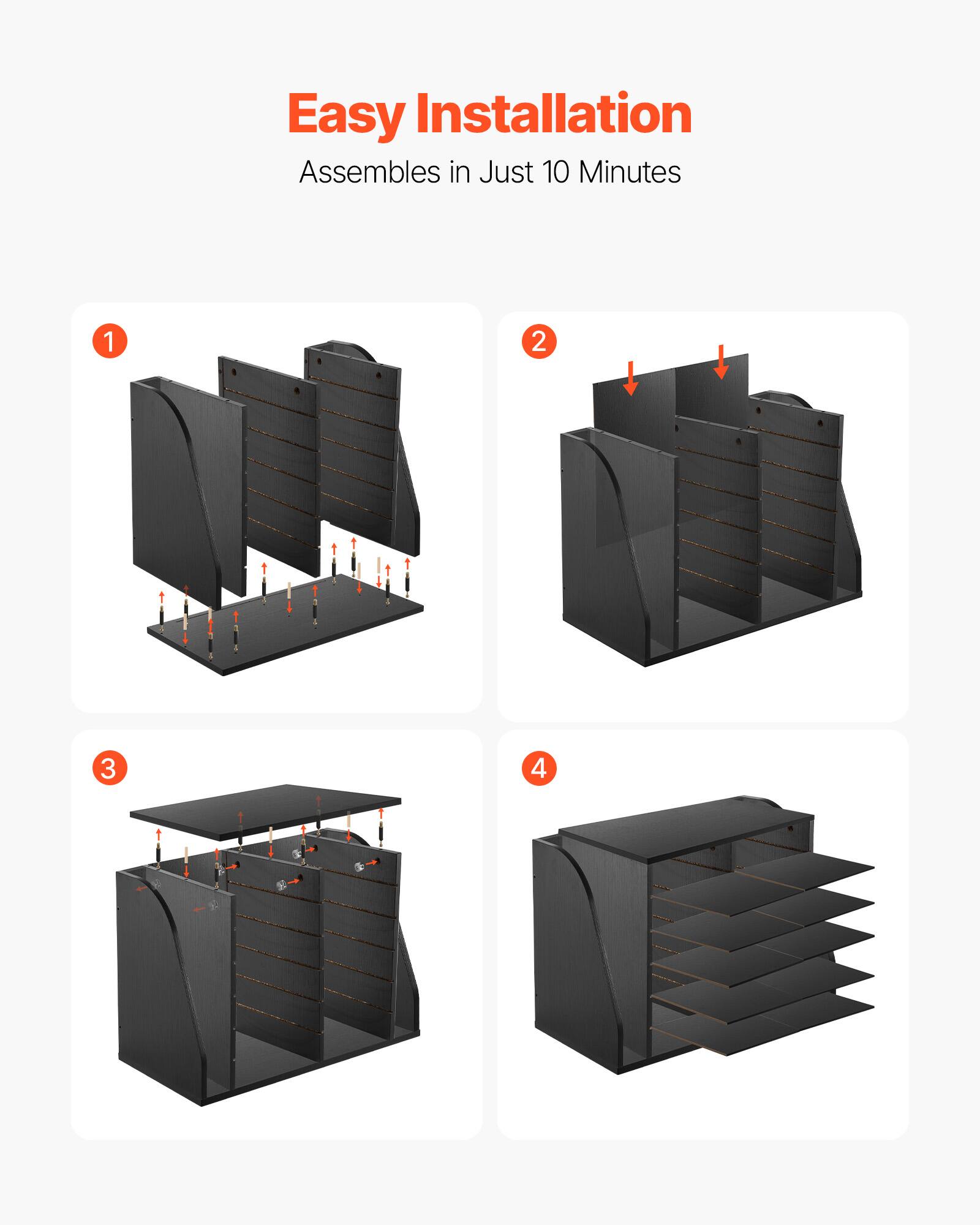 Easy Installation  
Assembles in Just 10 Minutes  

1  
2  
3  
4