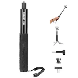 Neewer - 47.6" Invisible Selfie Stick for DJI Osmo Action & GoPro Cameras
