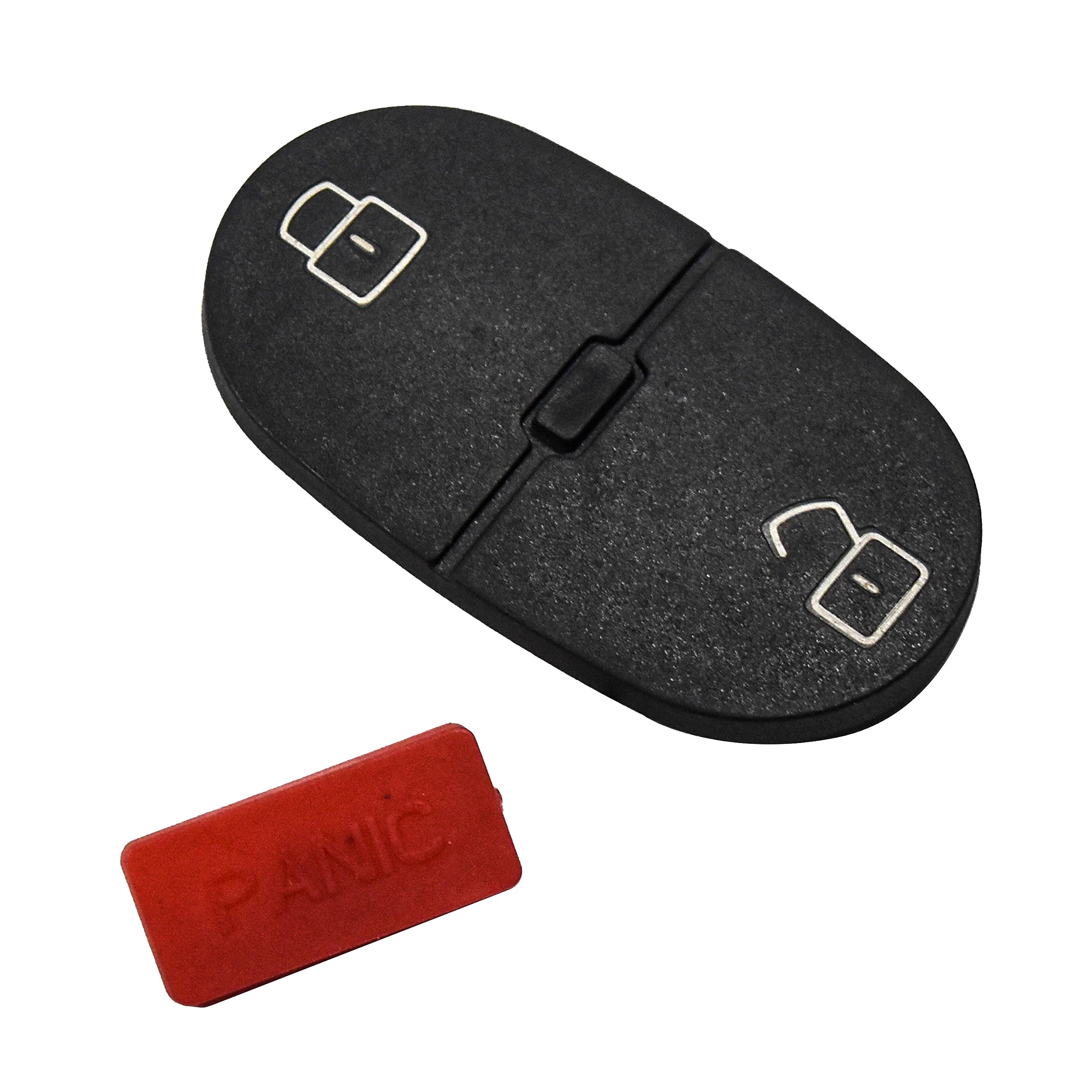 Alt View 2. HQRP - 2-Button + Panic Key Fob Button Pad Replacement for VW Jetta Golf Rabbit GTI MK4 Flip Remote - Black.