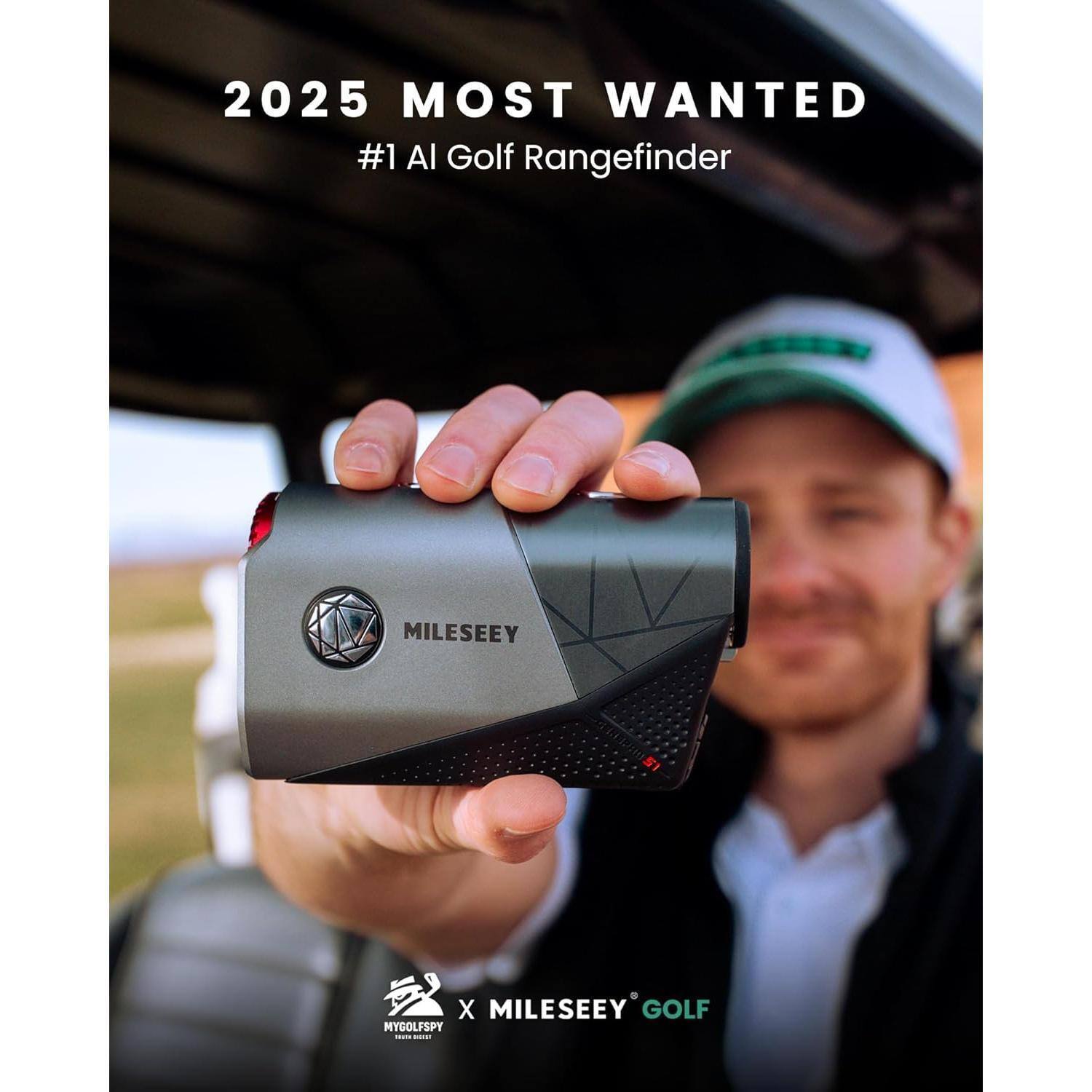 2025 MOST WANTED  
#1 AI Golf Rangefinder  

MILESEEY  
X MILESEEY GOLF  
MYGOLFSPY  
#THER SOIT