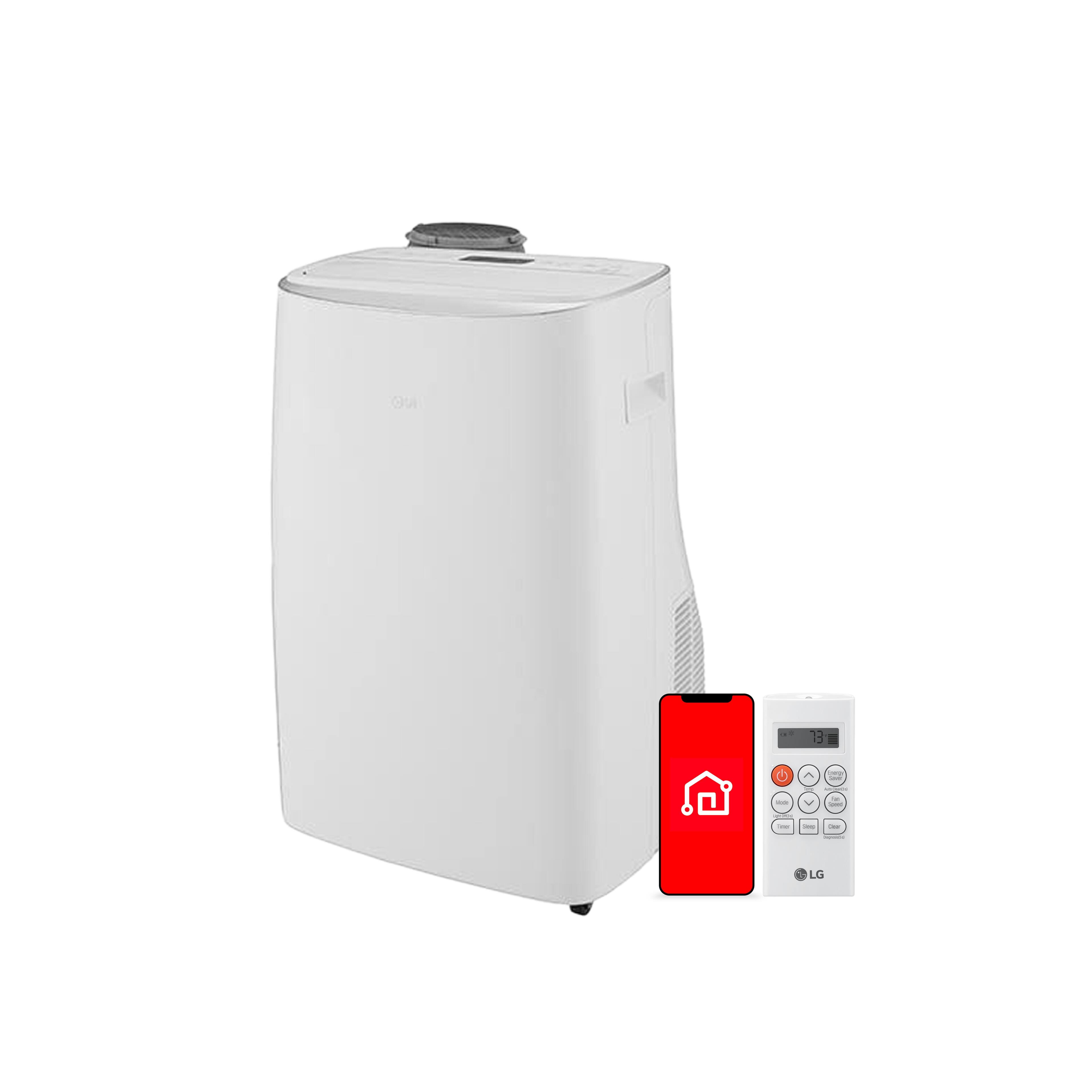 Alt View 1. LG - 10,000 BTU Smart  Portable Air Conditioner - White.