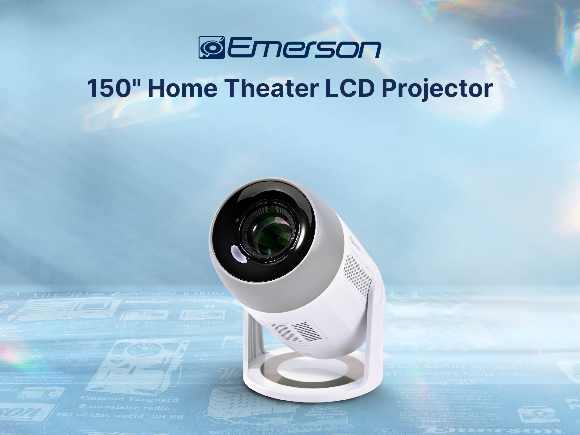 Emerson 150" Home Theater LCD Projector
Emerson Vanguard 8-transistor radio out of this world 29.88
Emerson