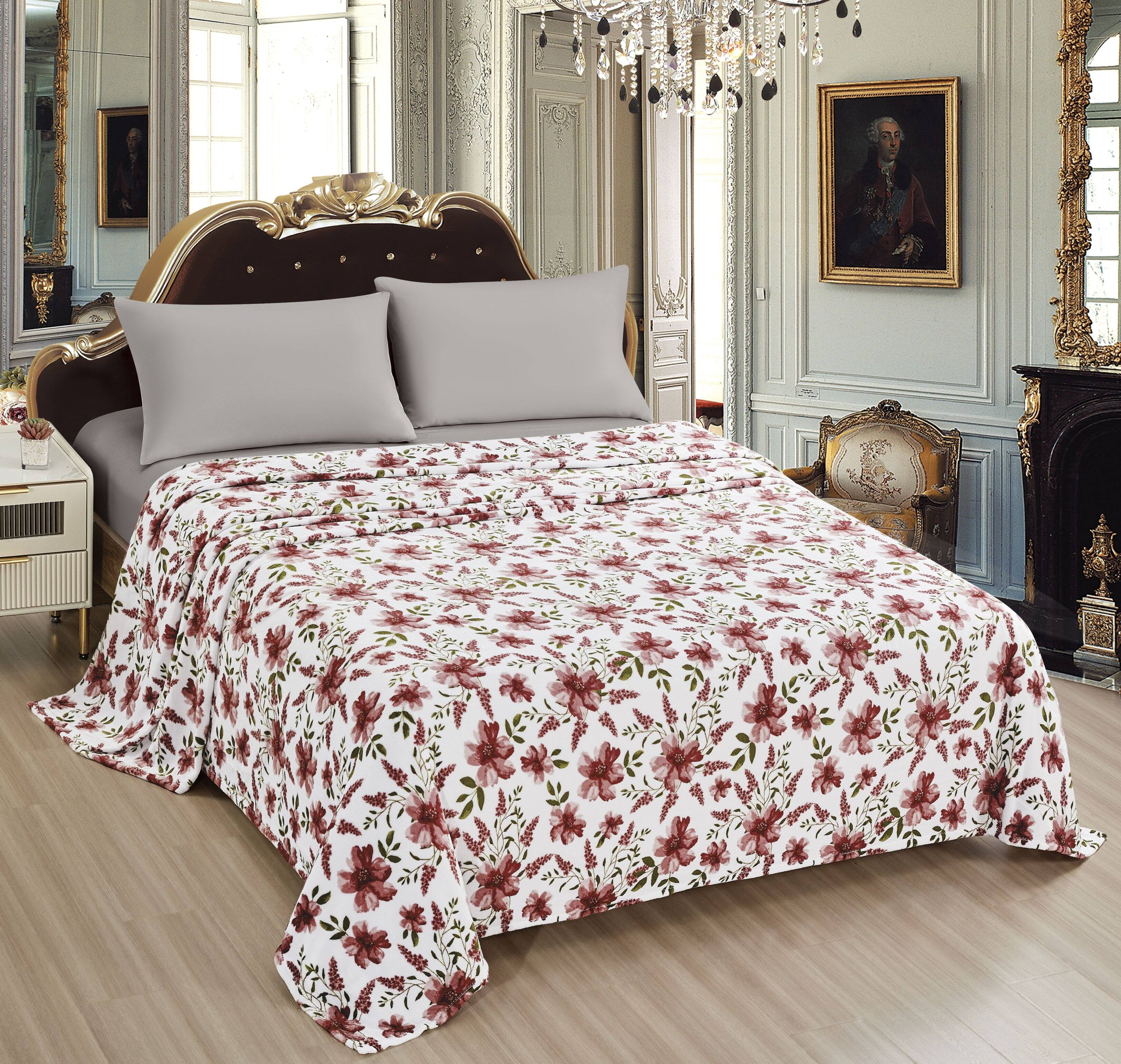 Front. Noble House - Noble House Super Soft and Ultra Comfy Luxe Printed Blanket - Rayla - King - Rayla.