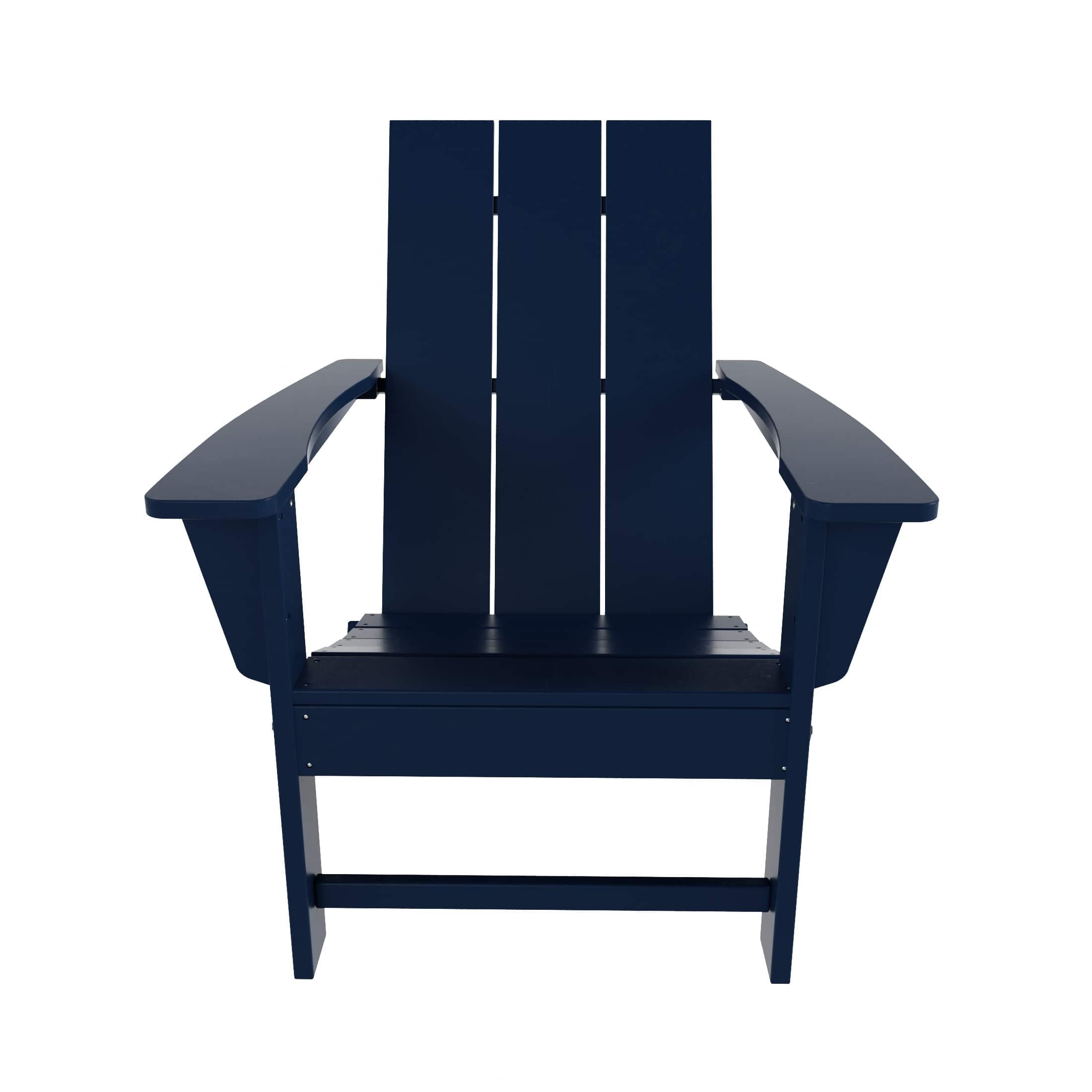 WestinTrends - Ashore Outdoor HDPE Modern Folding Adirondack Chair - Navy Blue price history on PriceWatchPro